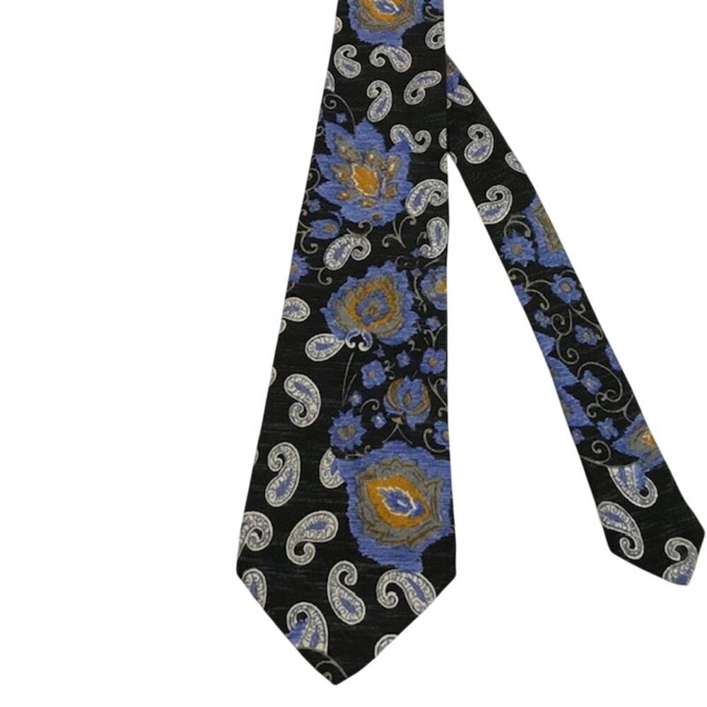 Nordstrom Men's Paisley Silk Jacquard Tie in Blue/Gold White